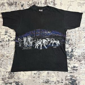 1989 Vintage Colorado Rocky Mountain Wolves San Segal Shirt Sz XL AOP USA Made